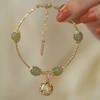 Diseño de nicho pulsera de campana de Jade Hetian natural joyería de mujer personalizada de alta gama regalo para novias lujo ligero