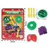 Casa de juegos para niños de exportación transfronteriza, simulación de hamburguesa, postre, pizza, pan, juguete de corte de frutas y verduras, traje, comercio exterior