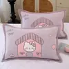 Funda de almohada de algodón puro con botones a presión, una sola pieza, adecuada para almohadas de jardín de infancia y de estudiante, 35* Algodón de gasa para niños
