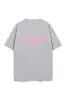 Camiseta Casual Solta de Manga Curta com Estampa de Slogan Icônico High Street para Mulheres e Homens
