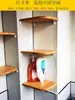 Estante de Almacenamiento Triangular para Esquina de Pared de Partición al por Mayor Esquina de Cocina Baño Estante de Almacenamiento de Esquina Sin Necesidad de Taladrar