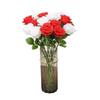 Rosa de simulación individual de tela de seda, arreglo floral para el hogar, boda, decoración de pared de rosas para el Día de San Valentín, flor de seda, flor artificial al por mayor