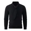 Suéter de Punto Pulóver Tie-Dye de Color Sólido para Hombre Otoño/Invierno 2026 Top de Punto Camisa Básica Casual con Cuello en V para Jóvenes Transfronterizo