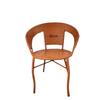 Mesa y Silla Mesa Redonda Pequeña Silla de Mimbre Juego de Tres Piezas Respaldo de Silla de Mimbre Taburete Paquete de Mesa y Silla para Patio Exterior Mesa Simple