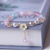 Pulseira de cristal sintético estilo menina, florzinha, presente infantil, pulseira pequena, fresca, requintada para amigas, em estoque, atacado