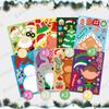 Juego de Regalo para Fiesta Navideña Pegatina Niños Bricolaje Cara de Santa Muñeco de Nieve Pegatina