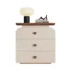 2026 Nuevo Modelo Sin Instalación Estilo Vintage Crema Minimalista Moderno Almacenamiento de Gama Alta Mesita de Noche para Sala de Estar de Ocio
