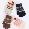 Luvas Espessas de Inverno para Crianças com Punhos Canelados de Camada Dupla, Luvas Quentes de Alta Elasticidade para Mulheres, Luvas de Tricô Espessas para Homens