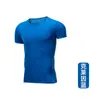 Ropa de Correr de Secado Rápido de Poliéster, Camisetas de Cuello Redondo, Tops Casuales de Manga Corta Absorbentes de Sudor para Deportes al Aire Libre y Fitness para Hombres