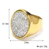 Anillo de acero de titanio con circonita microincrustada de alta gama, personalidad de moda transfronteriza europea y americana, lujo ligero, anillo femenino Ins, hermoso, para todo