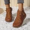 Botas Martin de Talla Grande Calientes Nuevas Transfronterizas para Mujer Gama Media Moda Buenas para Llevar Botines Cortos Europeos y Americanos Botas Casuales Suela Plana Otoño e Invierno
