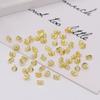 Plugues de Ouvido Redondos S925 Banhados a Ouro Real 18K Banhado a Ouro 14K Galvanoplastia Cor Preservada Feito à Mão DIY Acessórios para Brincos