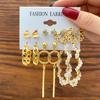 Pendientes de alta gama de estilo europeo y americano con un traje sencillo y personalidad que combina con todo, estilo exagerado y de gran calidad.
