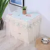 Funda para mesita de noche, a prueba de polvo, multiusos, funda para armario de dormitorio estilo europeo, antideslizante, alfombrilla cuadrada de encaje para arte de uñas, nuevo pequeño mantel