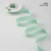 Serie de Color Sólido Cinta Verde Menta Cinta de Algodón Brillante por Ambos Lados Lazo para Ramo de Flores Corbata de Moño Cinta Floral para Manualidades