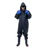 Traje de lluvia impermeable de una pieza para hombres y mujeres, traje completo, ropa para cavar raíces de loto, pantalones de lluvia, botas de lluvia, ropa con capucha para ir al mar, pantalones de tenedor de cuero