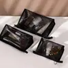 Bolsa de Maquillaje de Malla Transparente, Portátil, Sencilla, Bolsa de Almacenamiento de Gran Capacidad, Bolsa para Guardar Artículos de Tocador y Cosméticos