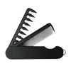 Peine de Dientes Anchos para Hombre para Cabello Peinado Hacia Atrás, Peine Plegable de Doble Diente para Barba, Peine de Dientes Finos para Mujer para Cabello Liso, Peine de Textura para Peinar