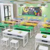 Escritorio y silla pupitre escolar clase de entrenamiento para tutorías escolares estudiantes de primaria y secundaria pupitre doble clase de entrenamiento para academia