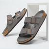 Novos chinelos casuais de verão para homens e mulheres, chinelos de cortiça da moda, sapatos modernos para casais ao ar livre, sandálias sem dedos e chinelos