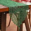 Nuevo camino de mesa de Navidad, mantel rojo festivo de encaje estilo americano, decoración de mesa de café, camino de mesa transfronterizo para fiesta de mesa de comedor navideña