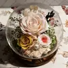 Flor Eterna Cubierta de Cristal Luz de Noche Adorno de Flor de Rosa Producto Terminado con Flores Secas Caja de Regalo Para Amigos Regalo de Cumpleaños Festival En Stock
