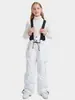 Calça de Esqui Kuangjian para Crianças Meninos e Meninas, Impermeável e Quente para Esqui Single e Double Board, Acolchoada Grossa com Suspensórios, Calça de Esqui Tamanho Médio e Grande para Crianças
