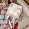 Mochila Escolar Feminina Nova Estilo College Estilo Japonês Fresco Desenho Animado Bolinhas Mochila para Aluno do Ensino Fundamental Leve Mochila de Viagem