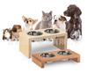 Estante de Madera para Comedero de Mascotas Fabricante Suministro Mesa de Comedor de Madera para Mascotas Comedero para Perros y Gatos Estante de Madera Desmontable y Ensamblable para Mascotas