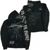 Sudadera con capucha y cremallera para hombre Ed Hardy by Christian Audigie Sudadera con estampado de tigre y tatuajes