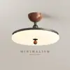 Lámpara de Techo Plegada Color Nogal Lámpara de Dormitorio Estilo Medieval Wabi-Sabi Personalidad Nórdica Gama Alta Protección Ocular Lámpara de Estudio