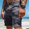 Nuevos shorts de trabajo de primavera y verano para hombre, pierna recta, longitud de cinco puntos, estilo retro de moda, acabado lavado, casual, pantalones cómodos de longitud media, modernos