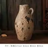 Vaso de Cerâmica Estilo Wabi-Sabi Retrô para Entrada de Casa, Gabinete de TV, Pote Manchado de Grés Antigo, Decoração para Arranjo de Flores de Pousada, Enfeites
