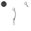 Ventas Directas de Fábrica En Stock G23F136 Aleación de Titanio Colgante de Vidrio Forma de Gota Joyería para Perforaciones Tachuelas para Cejas Tachuelas para Orejas Tachuelas para Labios