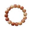 Pulsera Bodhi Natural Rosa Azafrán para Piel para Hombres y Mujeres Círculo Único Tamaño Grande Placa Suave para Dedos Jugar Cuentas de Buda Wen Jugar Pulsera Venta al por Mayor