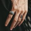 Anillo de plata tailandesa Qianye para hombre, anillo retro, anillo abierto de alta calidad, ajustable, nicho, personalidad, moderno para hombre