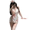 Xianyi Lencería Sexy Disfraz de Cosplay de Enfermera Sexy de Halloween Estilo Coqueto de Abstinencia Uniforme de Discoteca de Deseo Puro Qqny982