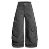 Pantalones de trabajo OREETA estilo leñador retro americano desgastado para hombre y mujer, resistentes al desgaste, resistentes a la suciedad, de corte holgado, pierna ancha, corte recto