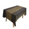 Amazon Black Gold Dot toalha de mesa à prova d'água óleo PEVA festa wash-free toalha de mesa de decoração de festa 137 * 274 cm