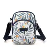 Bolso bandolera para mujer, moderno, de nailon estampado, pequeño bolso cuadrado para teléfono móvil, bolso de hombro para madre de mediana edad y anciana, monedero para llaves y monedas