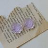 Aretes de resina DIY de rosa con brillo de color de ensueño coreano, accesorios, lindos accesorios para el cabello, material al por mayor para fundas de teléfono móvil