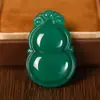 Pingente de Cabacinha de Ágata Calcedônia, Ornamento DIY de Jade, Colar, Corrente de Suéter, Chaveiro, Acessórios de Joalheria Semi-Prontos