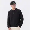 Suéter de malha texturizada de alta qualidade com gola de lapela, nova coleção outono/inverno 2026 masculino, estilo retrô moderno "old money", pulôver quente