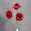 Flor de Seda para Boda Flor de Techo Material Flor Artificial Roja China Arreglo de Boda Peonía Roja Rosa Flor Cascada