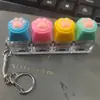 Chaveiro Botão Luminoso de Patinha de Gato Chave de Teclado Switch Tecla de Teclado Brinquedo Descompressão Pingente de Bolsa Chaveiro