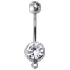 Acessórios DIY para piercing de umbigo transfronteiriço podem ser combinados arbitrariamente com pingente de zircônia de ponta dupla, argola para pendurar piercing de umbigo, prego de umbigo, atacado