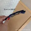 Pasador Elegante Casual para Adultos en la Parte Trasera de la Cabeza, Pinza de Resorte con Moño de Tela Azul Marino, Pinza para Cola de Caballo, Accesorio para el Cabello de Flor