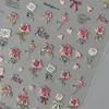 Pegatinas Retro Rosa Seco para Manicura Alto Valor Estéreo Transparente Estilo Ins Flor Sencilla Fresco Pegatinas de Decoración para Cuaderno