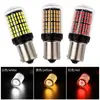 Luz LED de freno para coche 1157 3014 144 bombilla brillante antiestroboscópica 1156 señal de giro rojo blanco amarillo