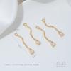 Colgante de Cola de Serpiente Envuelta en Alambre de Circonio Chapado en Oro de 14K Accesorios Hecho a Mano Collar de Perlas con Cuentas Joyería para Orejas DIY Aretes Colgante